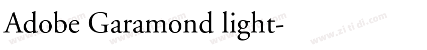 Adobe Garamond light字体转换